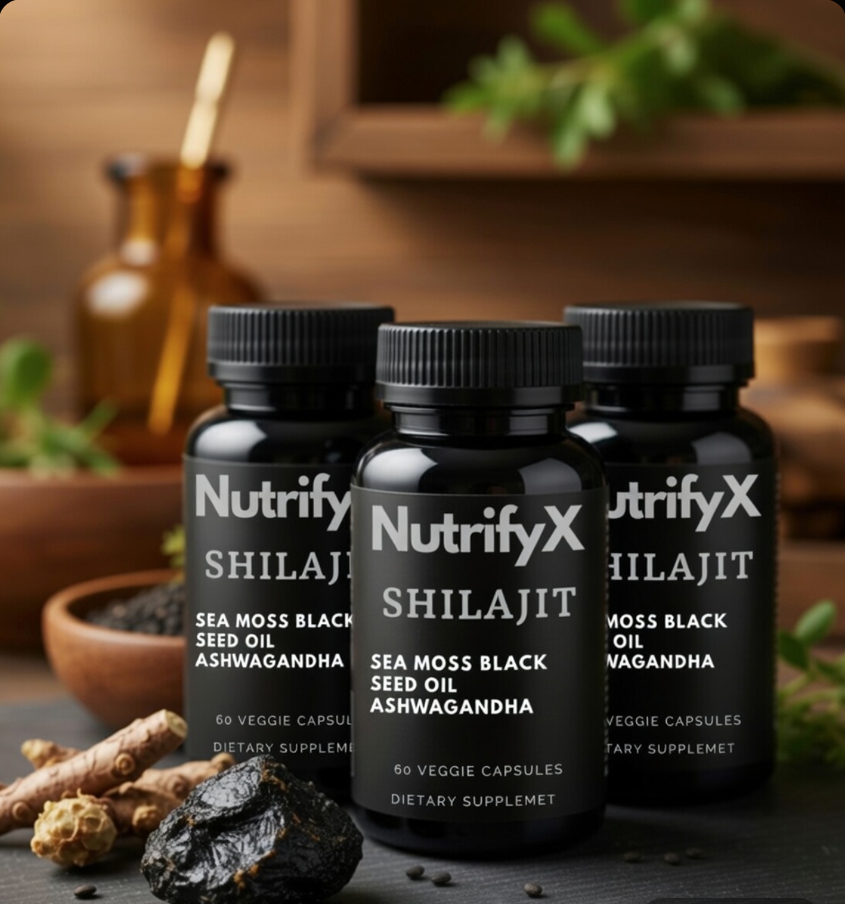 NutrifyX SHILAJIT (Sea moss Black seed oil Ashwagandha) SPRING SALE!